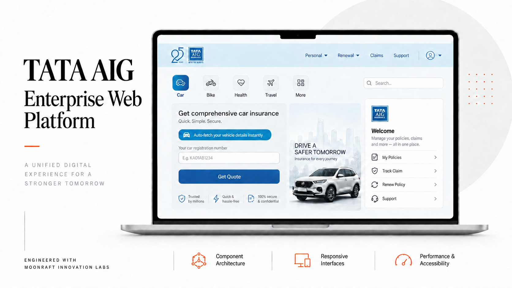 Tata AIG enterprise insurance web platform